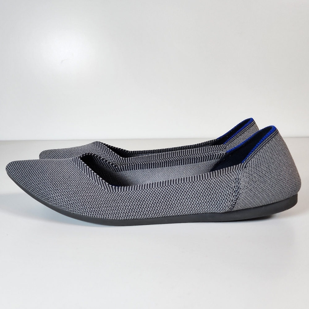 Rothy's The Point Cloud Grey Birdseye Casual Career Flats Size 11 - Picture 6 of 14